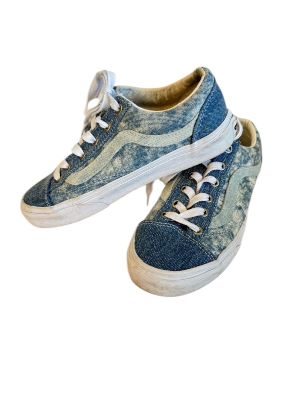 Frosted Denim Van's Old Skool Lace-Up Sneakers